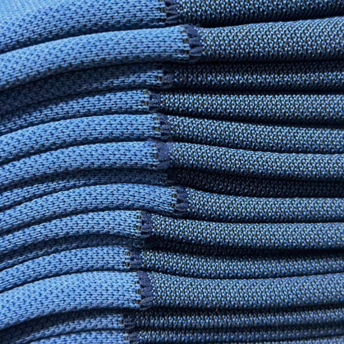 Knee-High Compression Socks in Blue – close-up of fabric texture