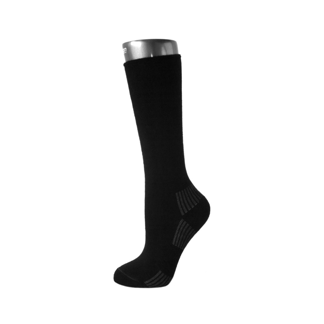 Plastic leg with diabetic socks in color black