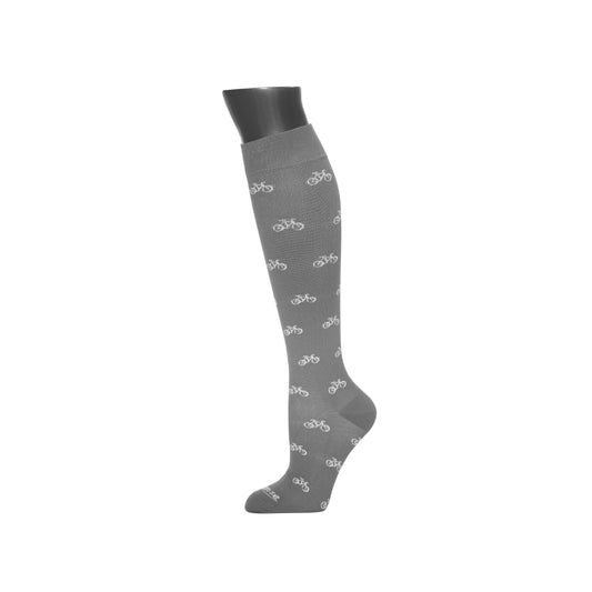 Knee-High Compression Socks - Grey Bike