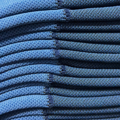 Knee-High Compression Socks in Blue – close-up of fabric texture