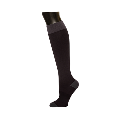 Knee-High Compression Socks 3-Pack in Black – single sock on a mannequin leg, product photo